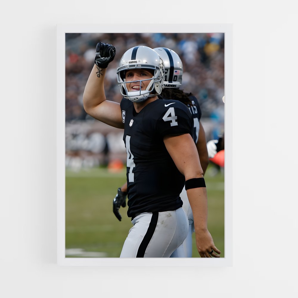 ap-derek carr-4 cadre Blanc
