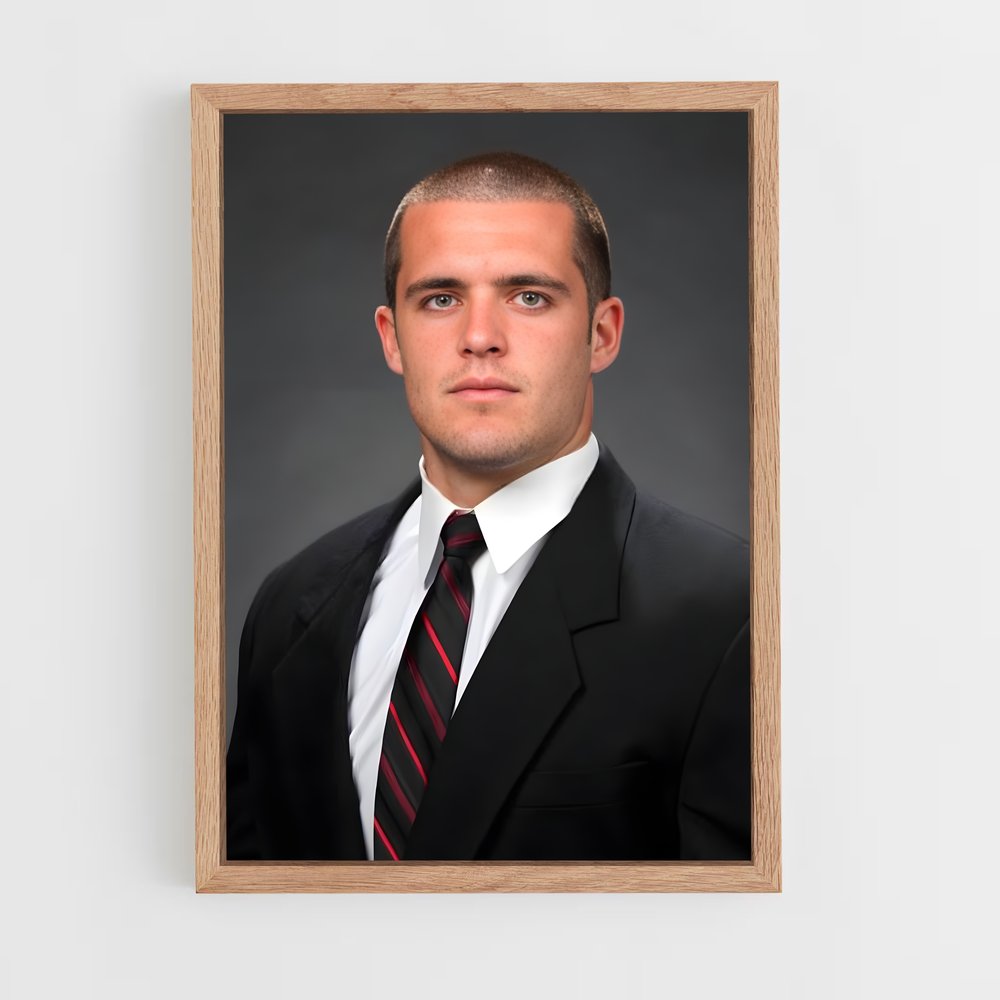 ap-derek carr-6 cadre Bois clair