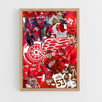 ap-detroit red wings-3 cadre Bois clair