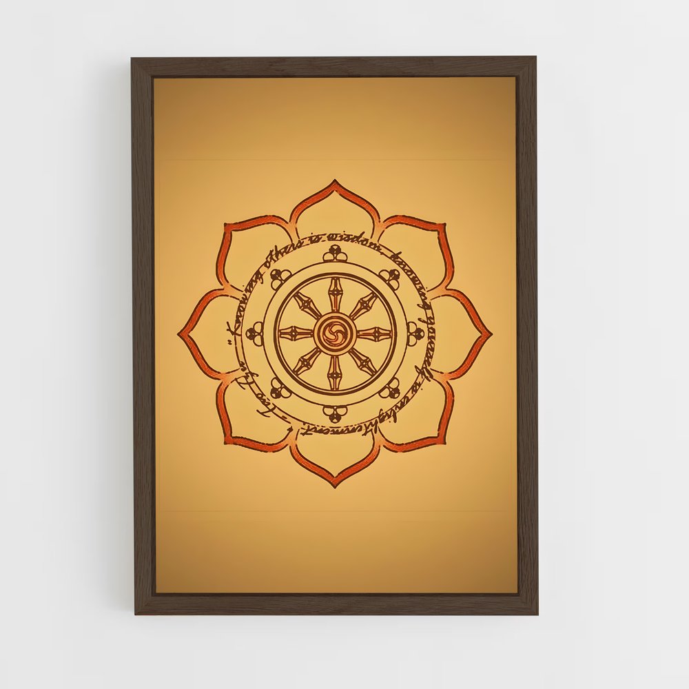 ap-dharma wheel-3 cadre Bois foncé
