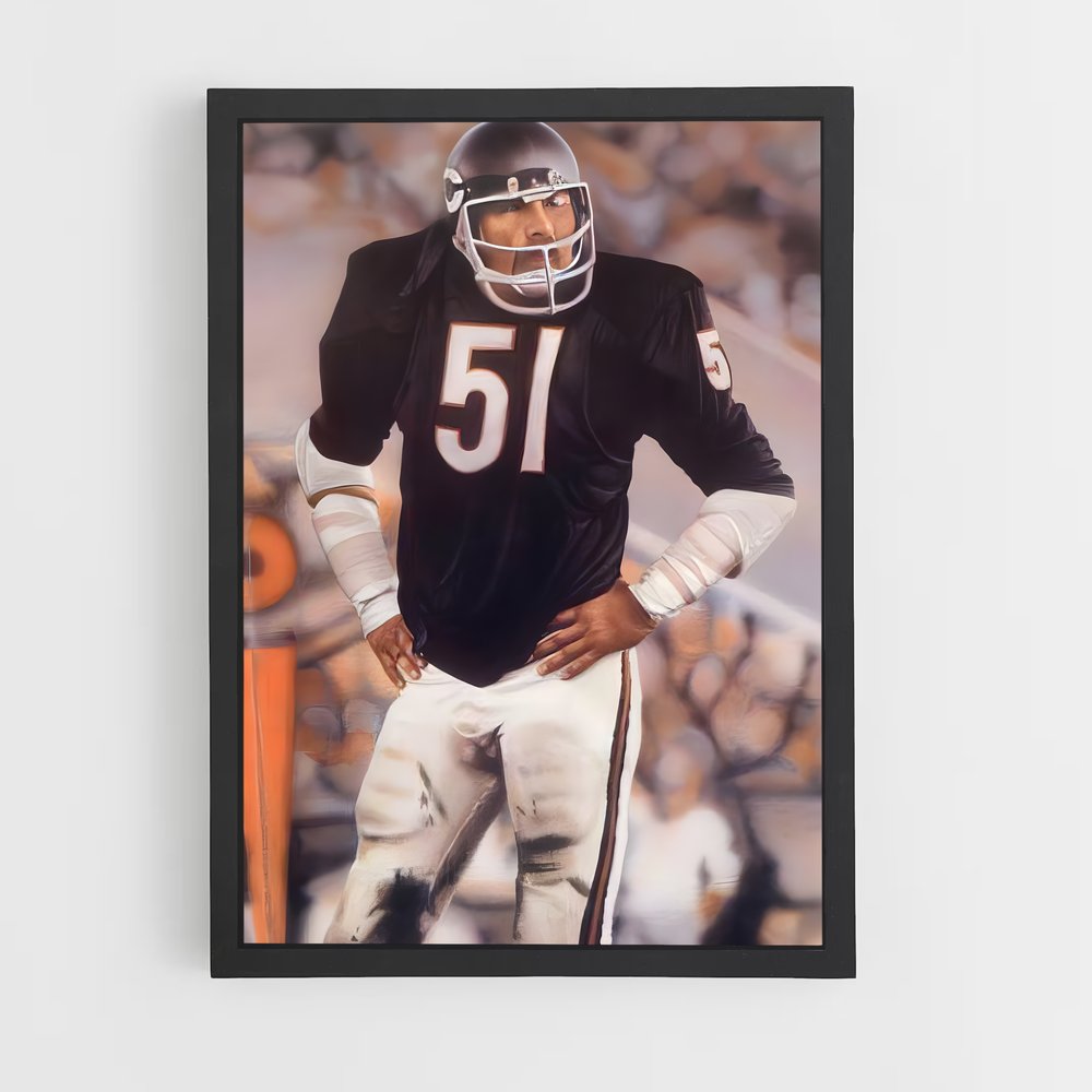 ap-dick butkus-3 cadre Noir