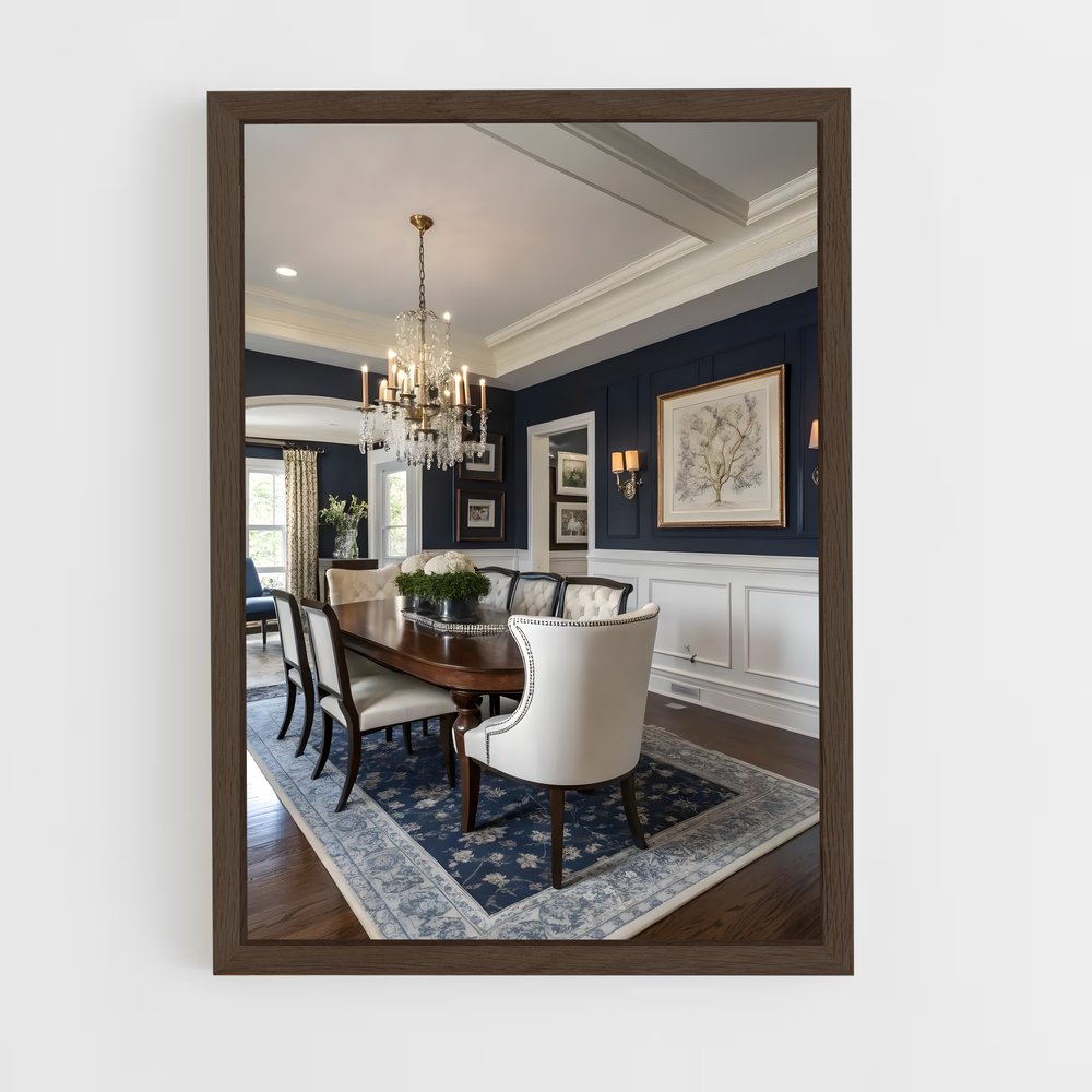 ap-dining room-12 cadre Bois foncé
