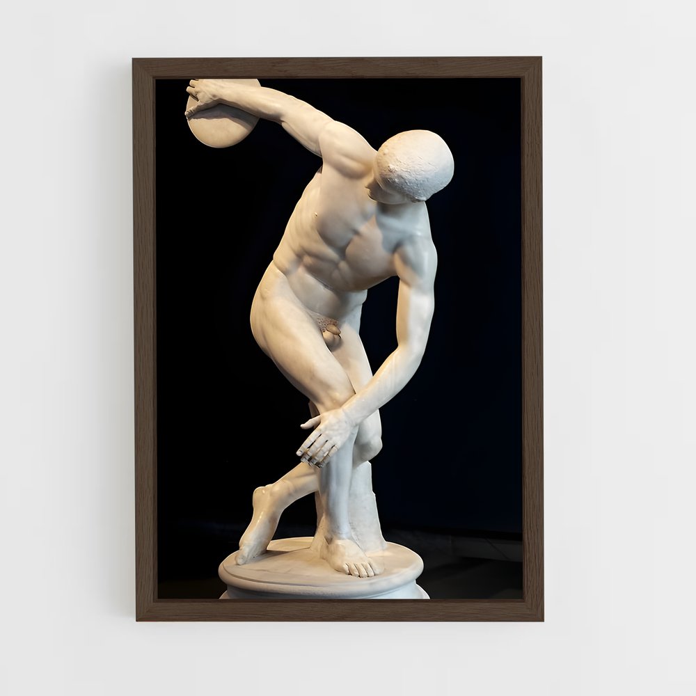 ap-discus thrower-1 cadre Bois foncé