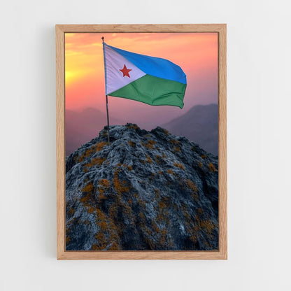 ap-djibouti flag-1 cadre Bois clair