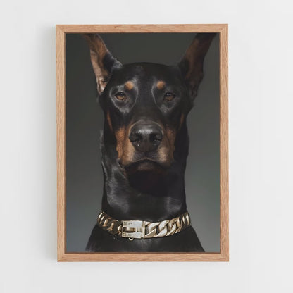 ap-doberman pinscher-5 cadre Bois clair
