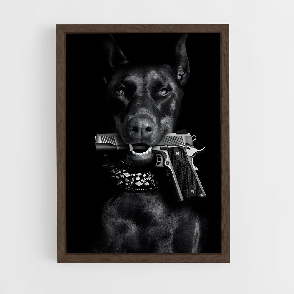ap-doberman pinscher-7 cadre Bois foncé