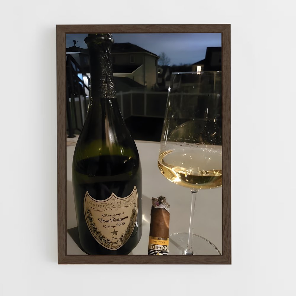 ap-dom perignon-7 cadre Bois foncé