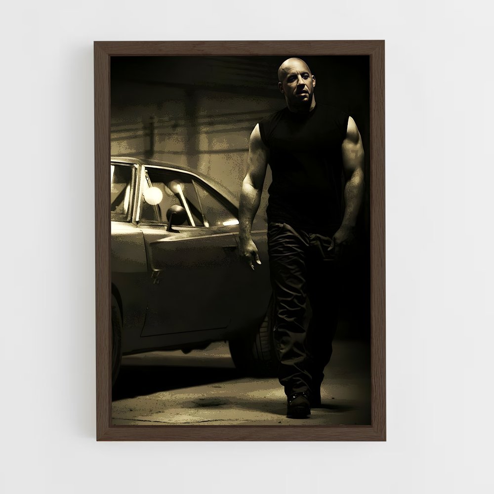 ap-dominic toretto-6 cadre Bois foncé