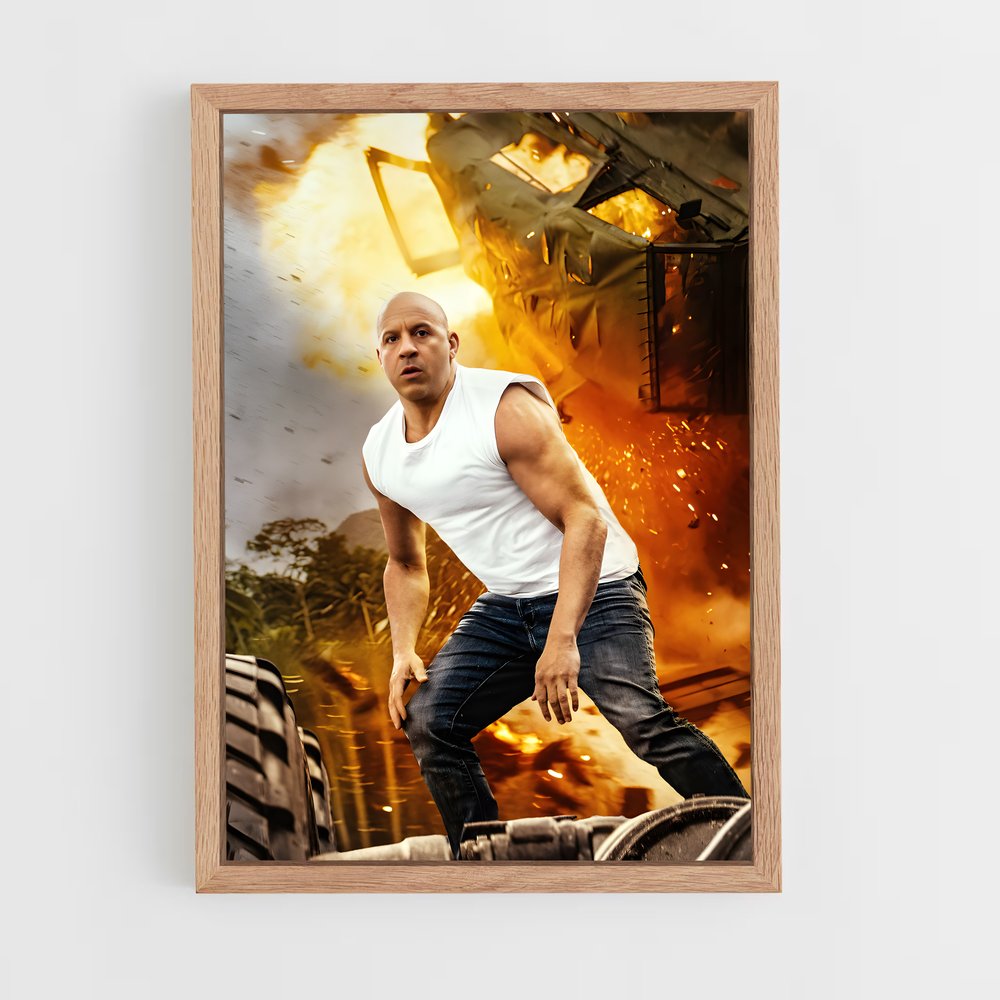 ap-dominic toretto-8 cadre Bois clair