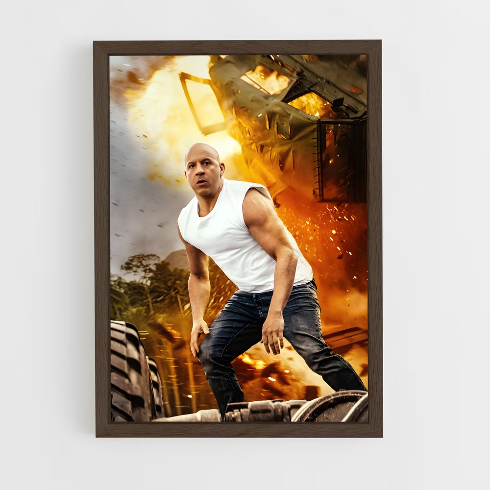 ap-dominic toretto-8 cadre Bois foncé