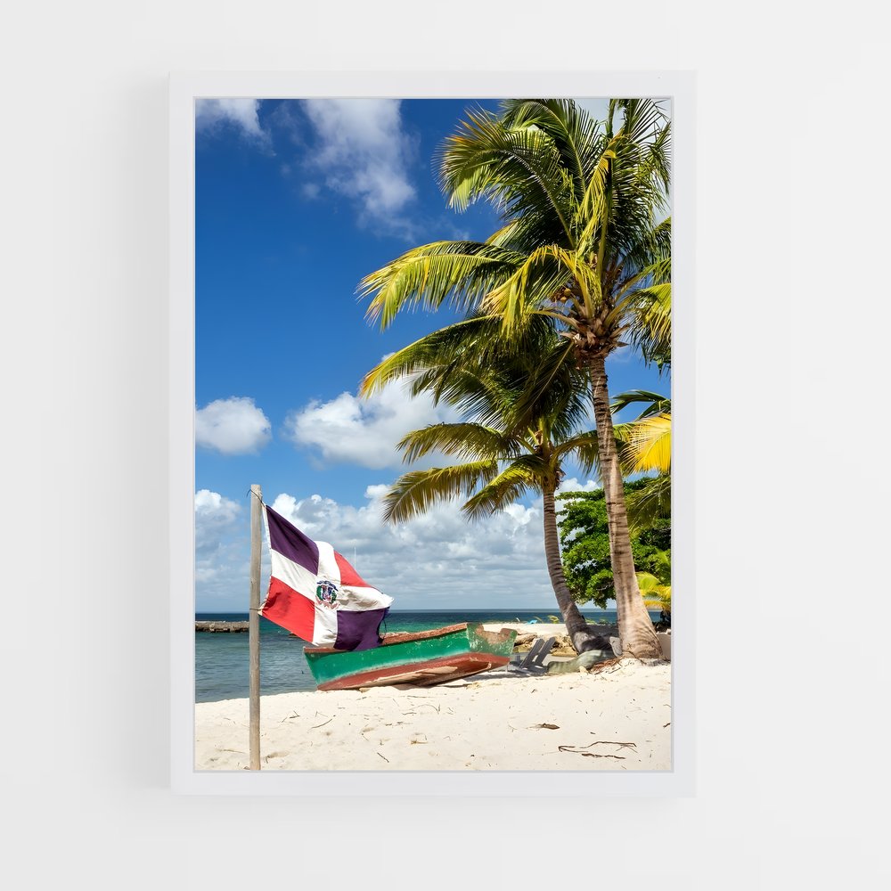 ap-dominican republic flag-3 cadre Blanc