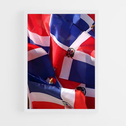 ap-dominican republic flag-4 cadre Blanc