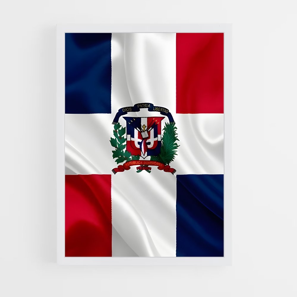 ap-dominican republic flag-5 cadre Blanc
