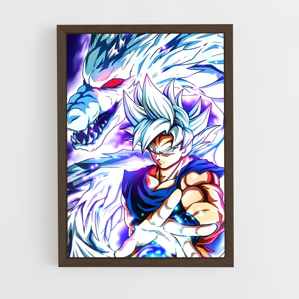 ap-dragon ball-10 cadre Bois foncé