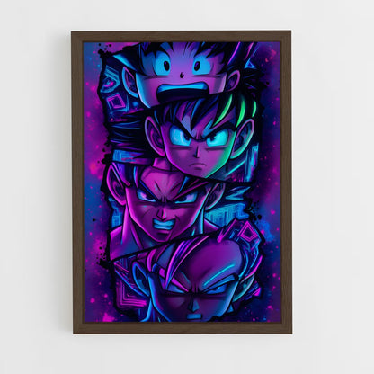 ap-dragon ball-7 cadre Bois foncé