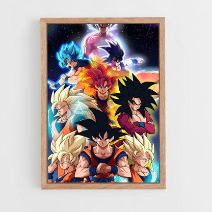 ap-dragon ball-8 cadre Bois clair