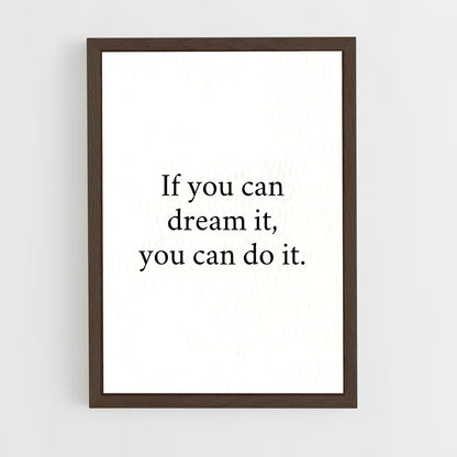 ap-dream it do it-5 cadre Bois foncé