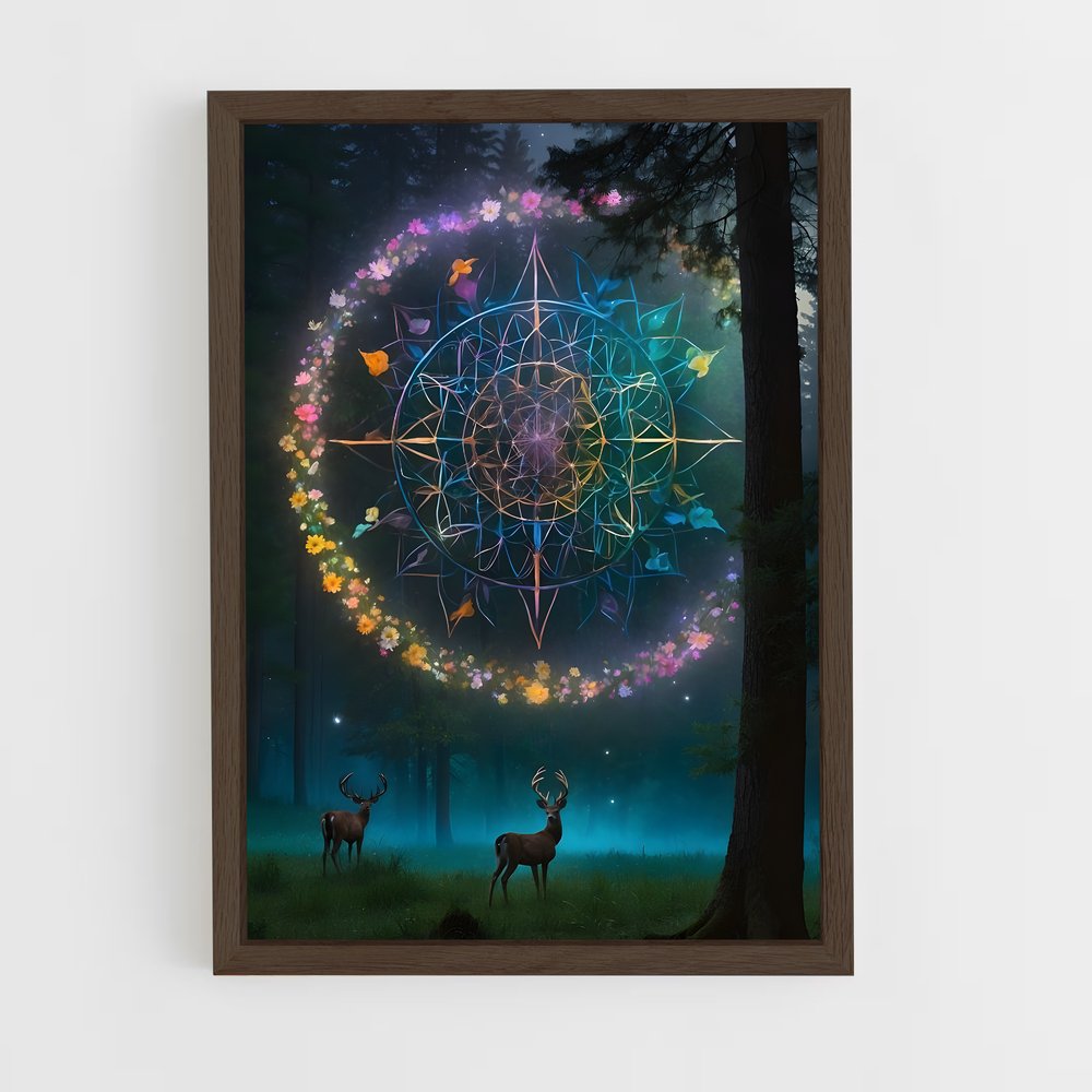 ap-dreamtime spirits-10 cadre Bois foncé