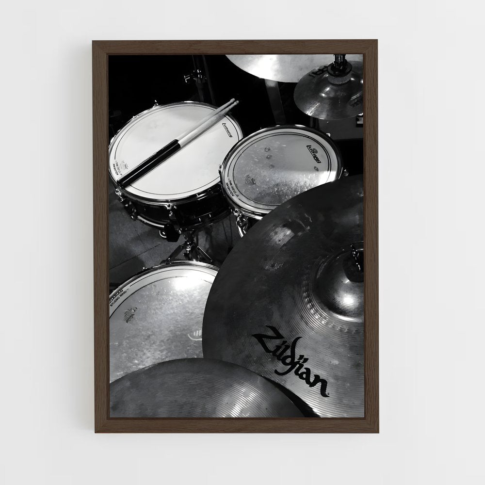 ap-drum kit-1 cadre Bois foncé