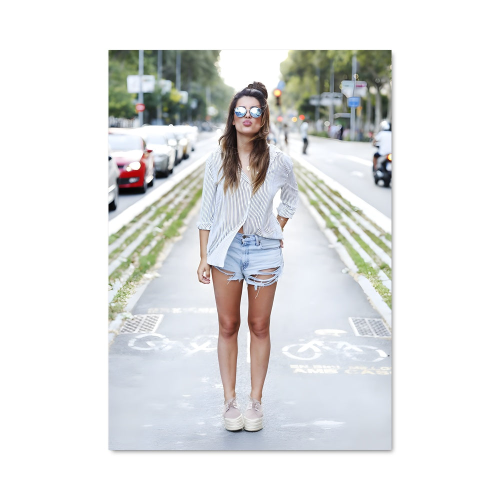 Poster Denim & Rayures