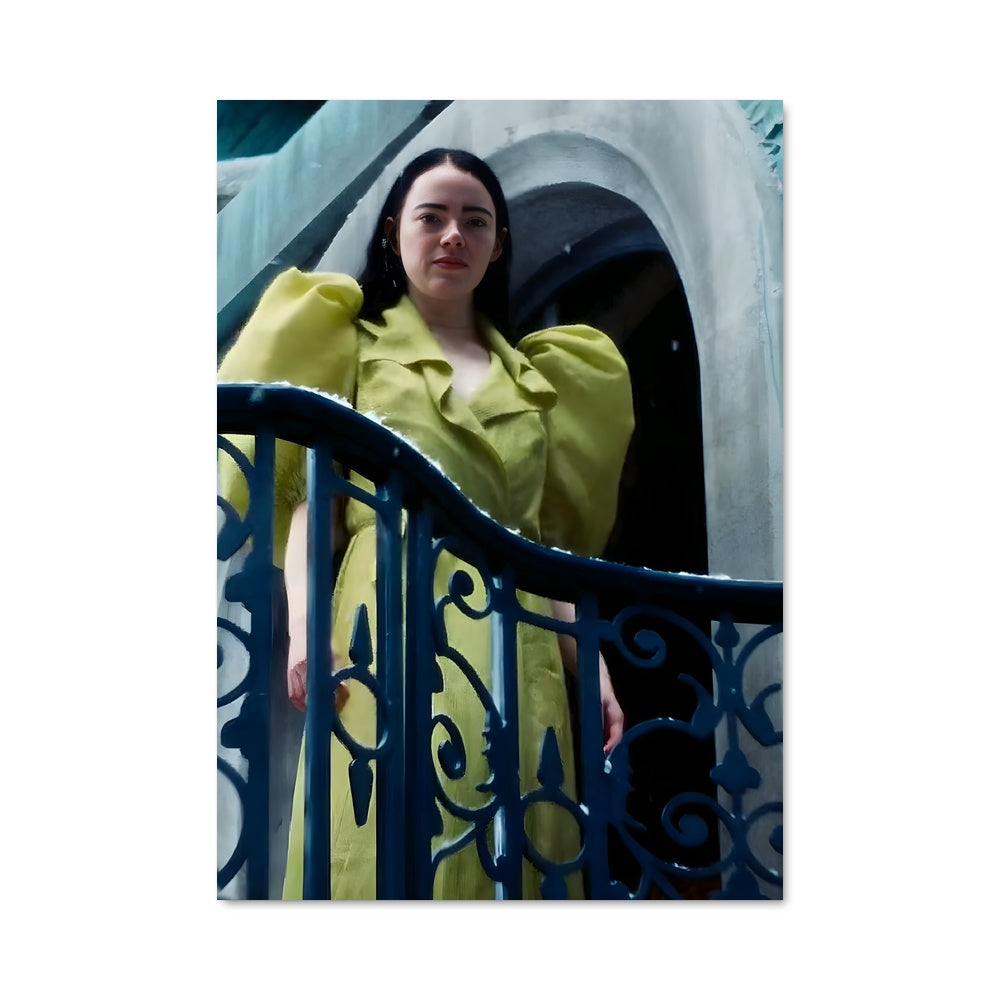 Poster Balcon en Jaune