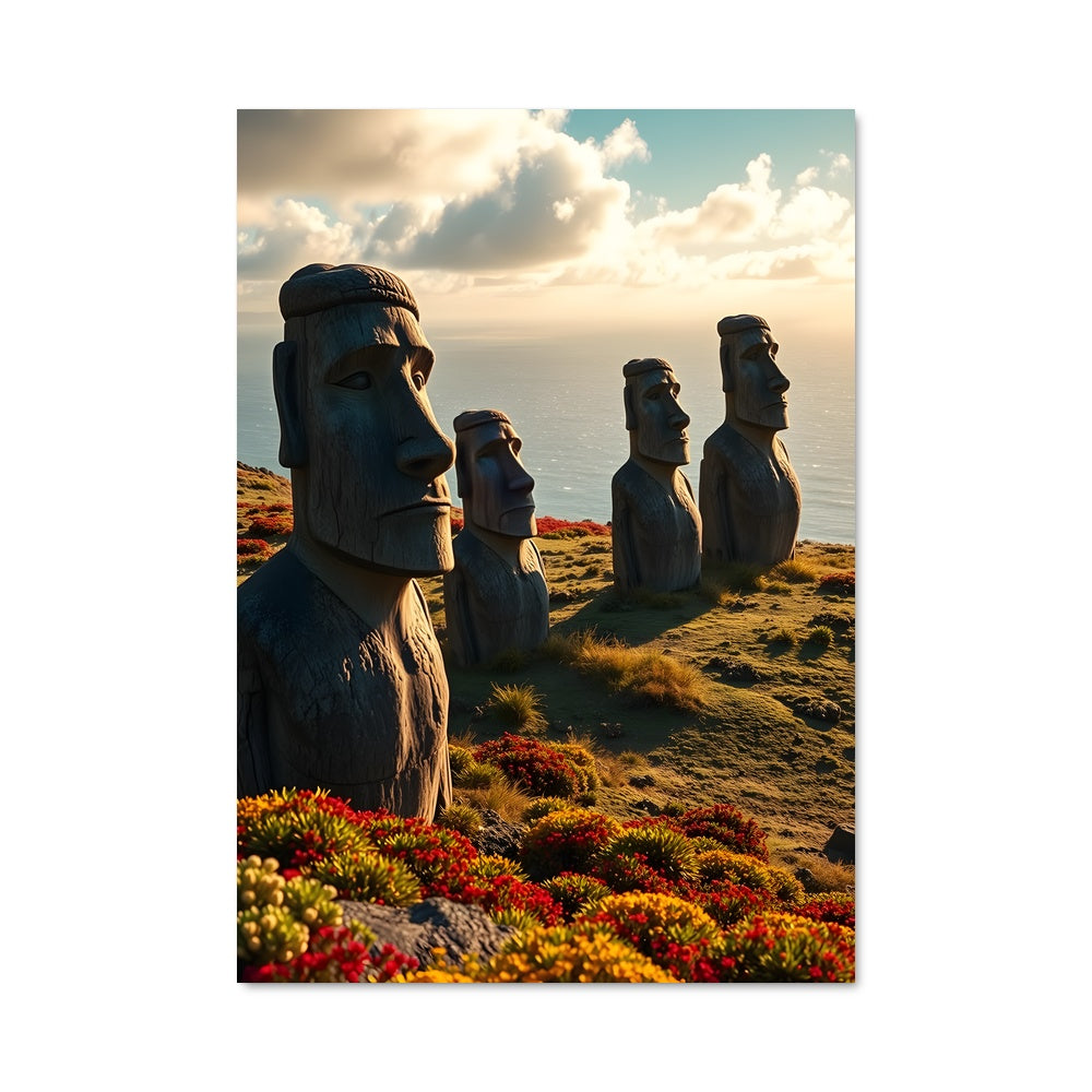 Poster Easter island moai 93853