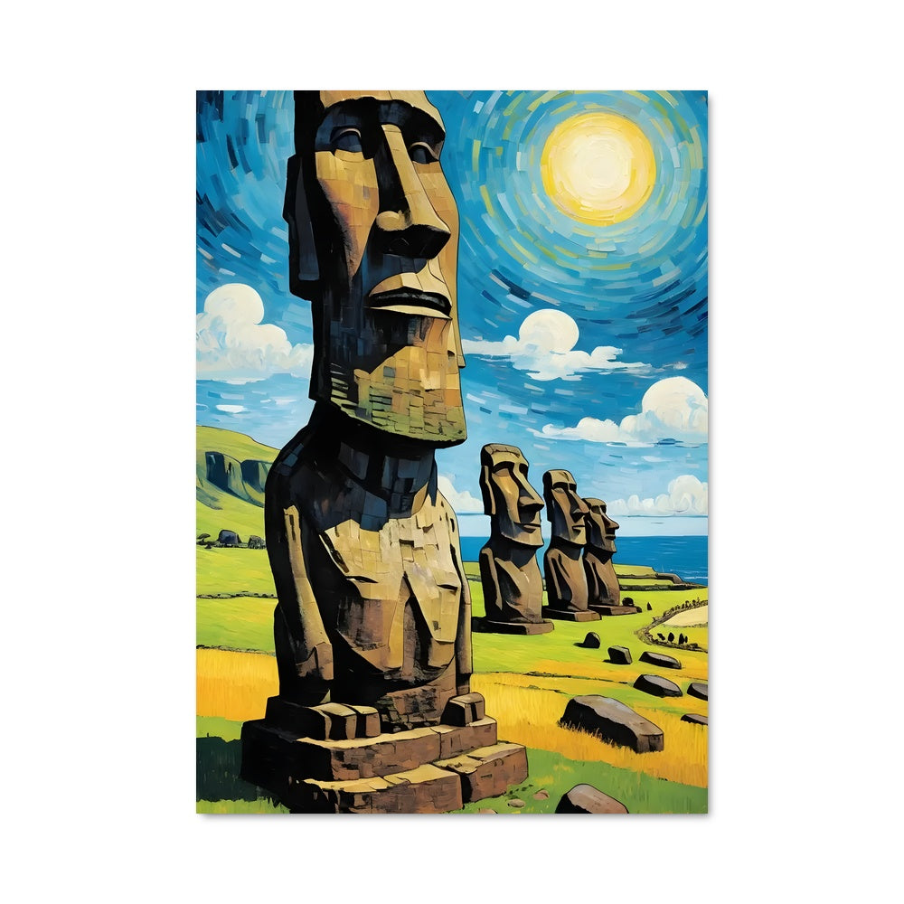 Poster Easter island moai 93851