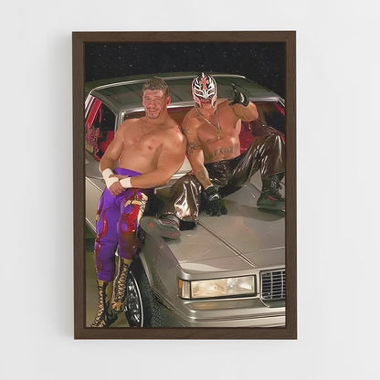 ap-eddie guerrero-2 cadre Bois foncé