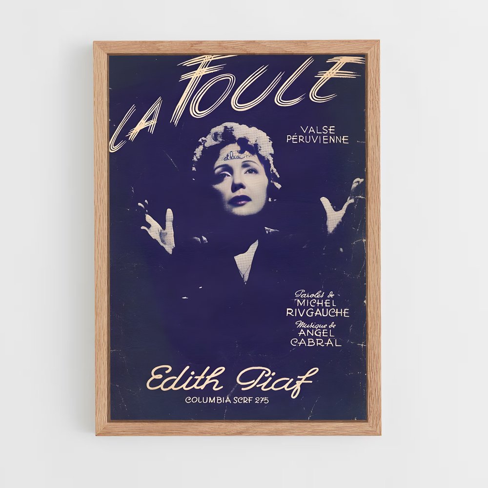 ap-edith piaf-1 cadre Bois clair