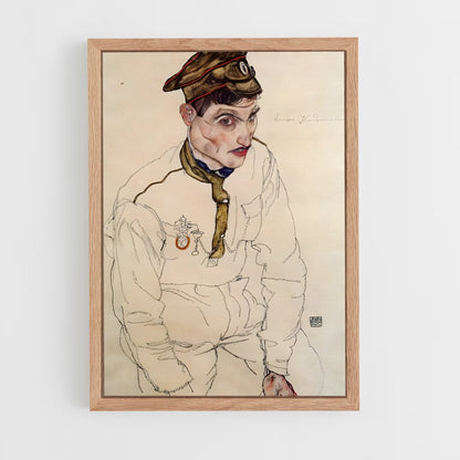 ap-egon schiele-8 cadre Bois clair