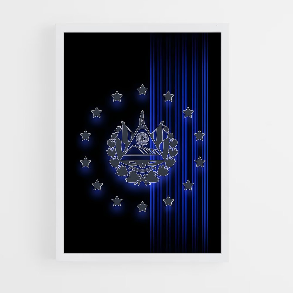 ap-el salvador flag-3 cadre Blanc