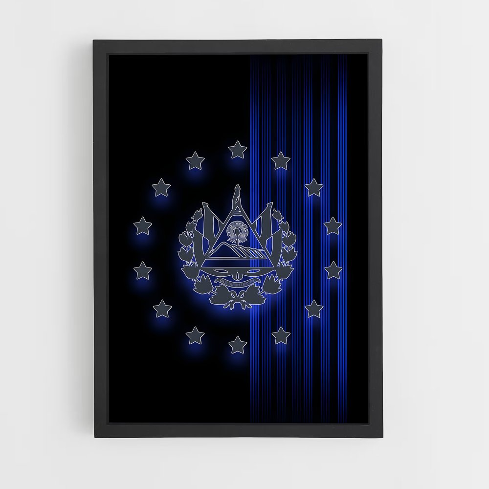 ap-el salvador flag-3 cadre Noir
