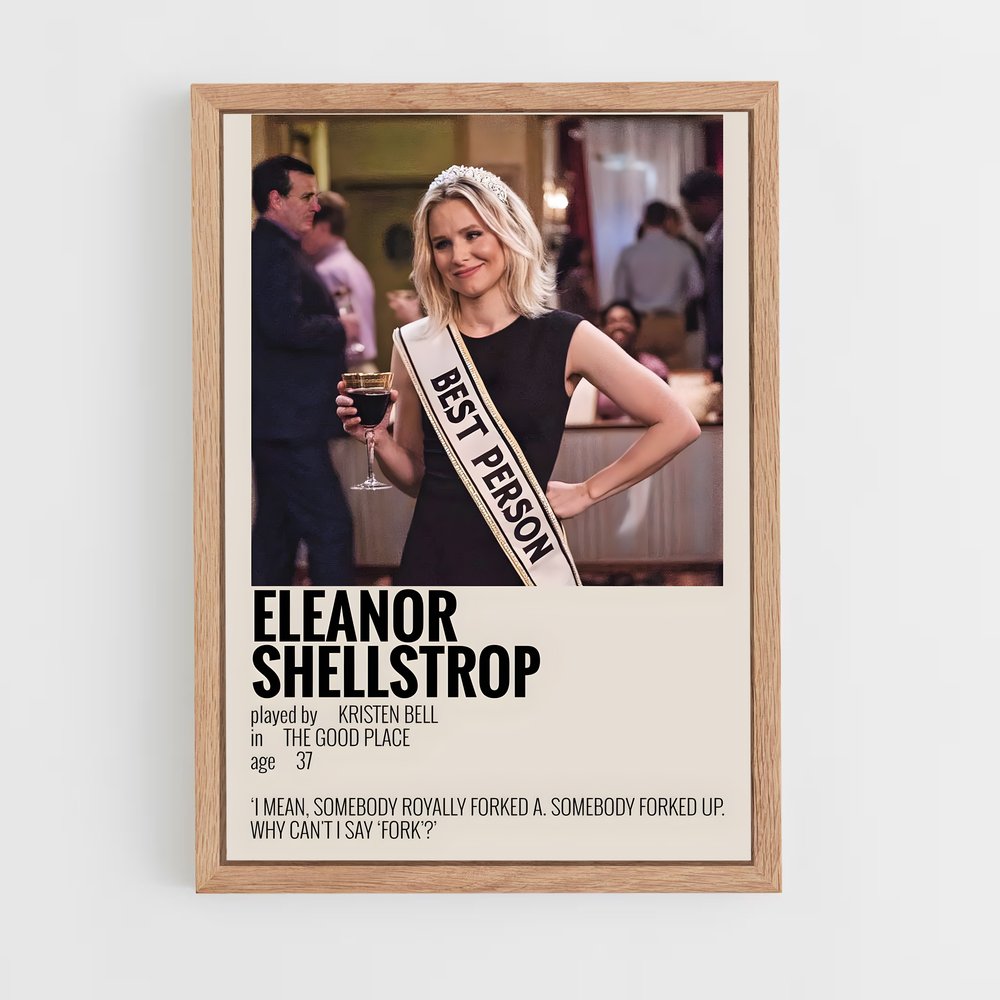 ap-eleanor shellstrop-3 cadre Bois clair