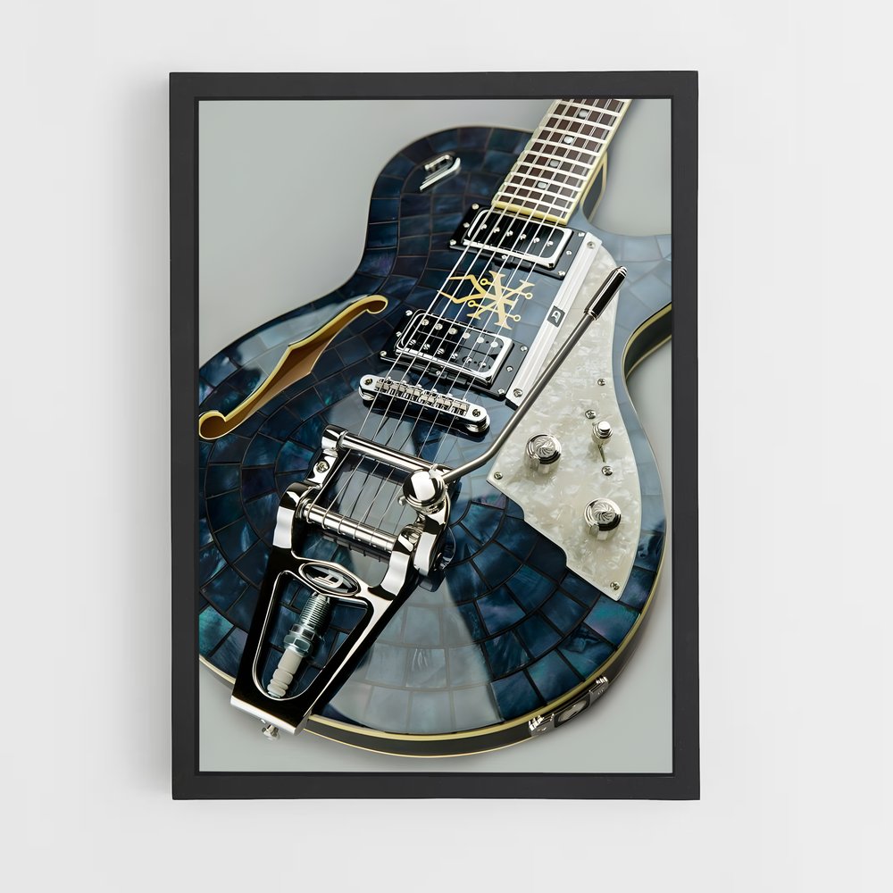 ap-electric guitar-5 cadre Noir
