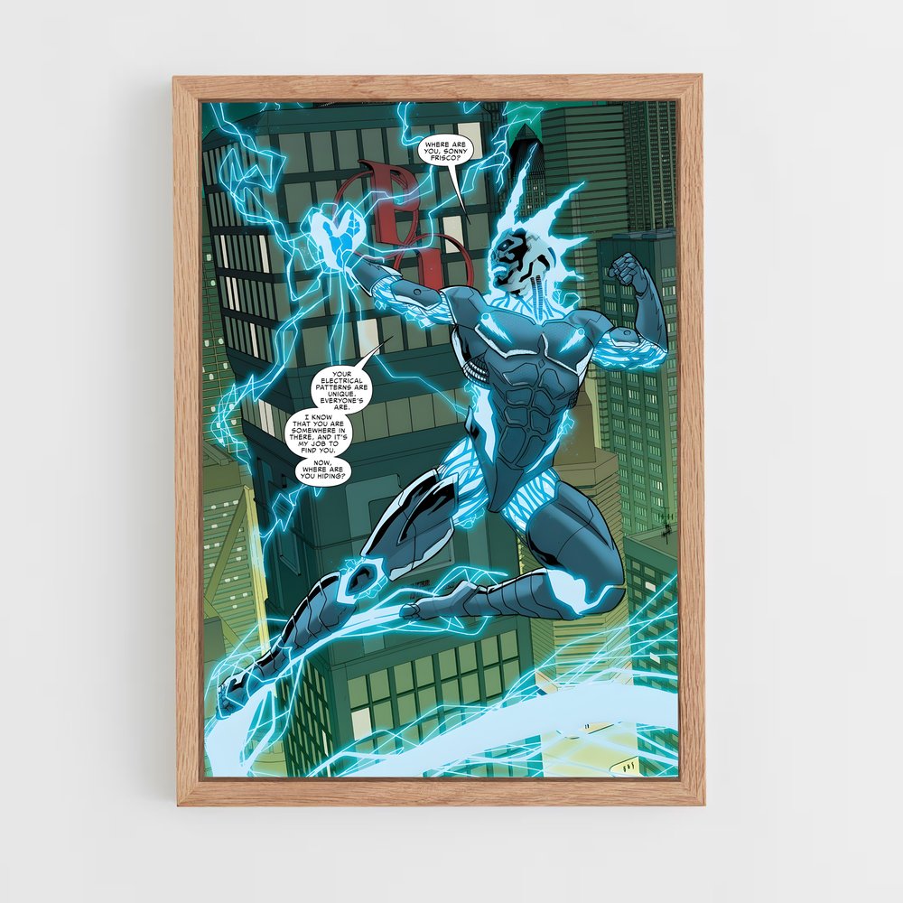 ap-electro spider-man-4 cadre Bois clair