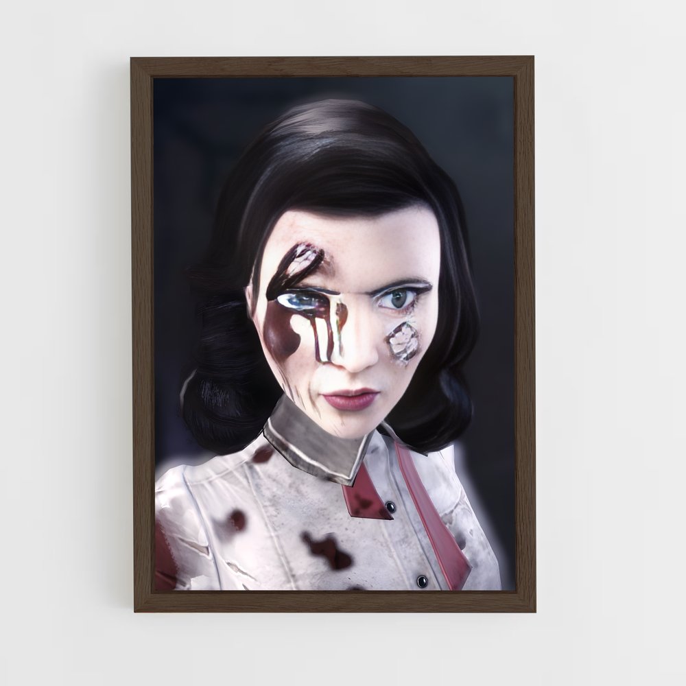 ap-elizabeth bioshock-3 cadre Bois foncé