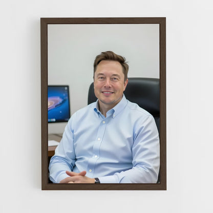 ap-elon musk-2 cadre Bois foncé