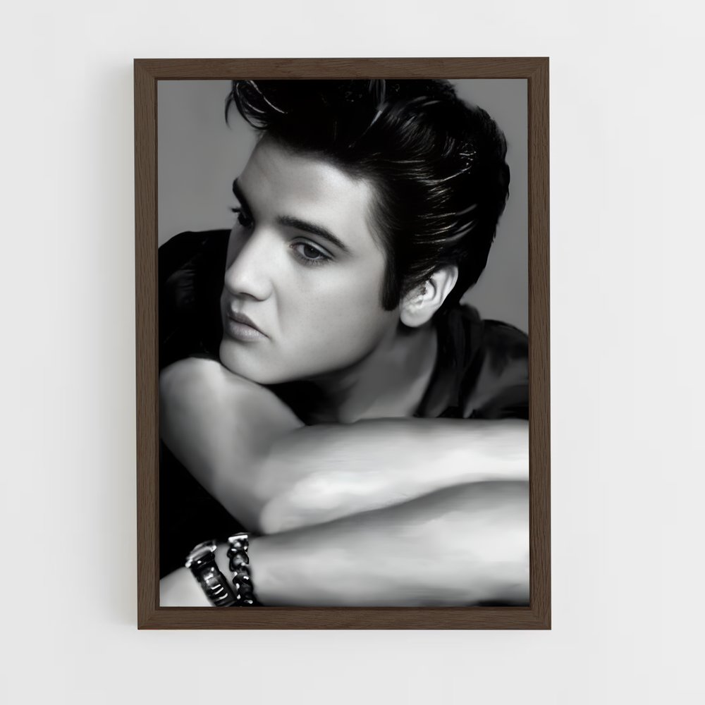 ap-elvis presley-1 cadre Bois foncé