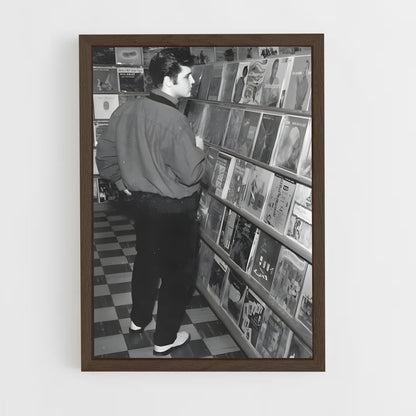 ap-elvis presley-4 cadre Bois foncé