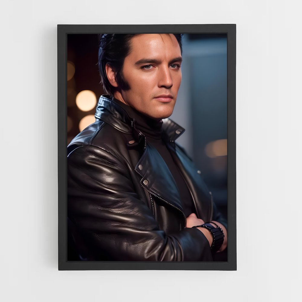 ap-elvis presley-5 cadre Noir