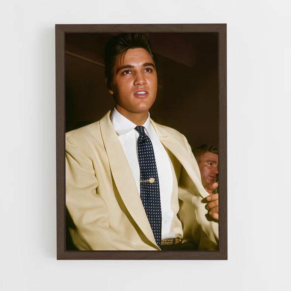ap-elvis presley-6 cadre Bois foncé