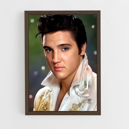 ap-elvis presley-8 cadre Bois foncé