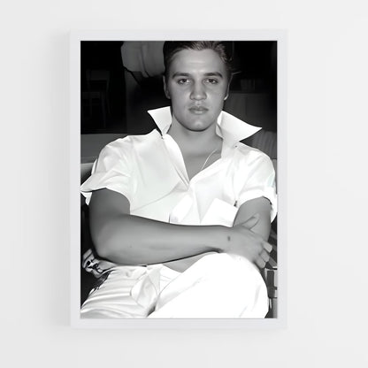 ap-elvis presley-9 cadre Blanc