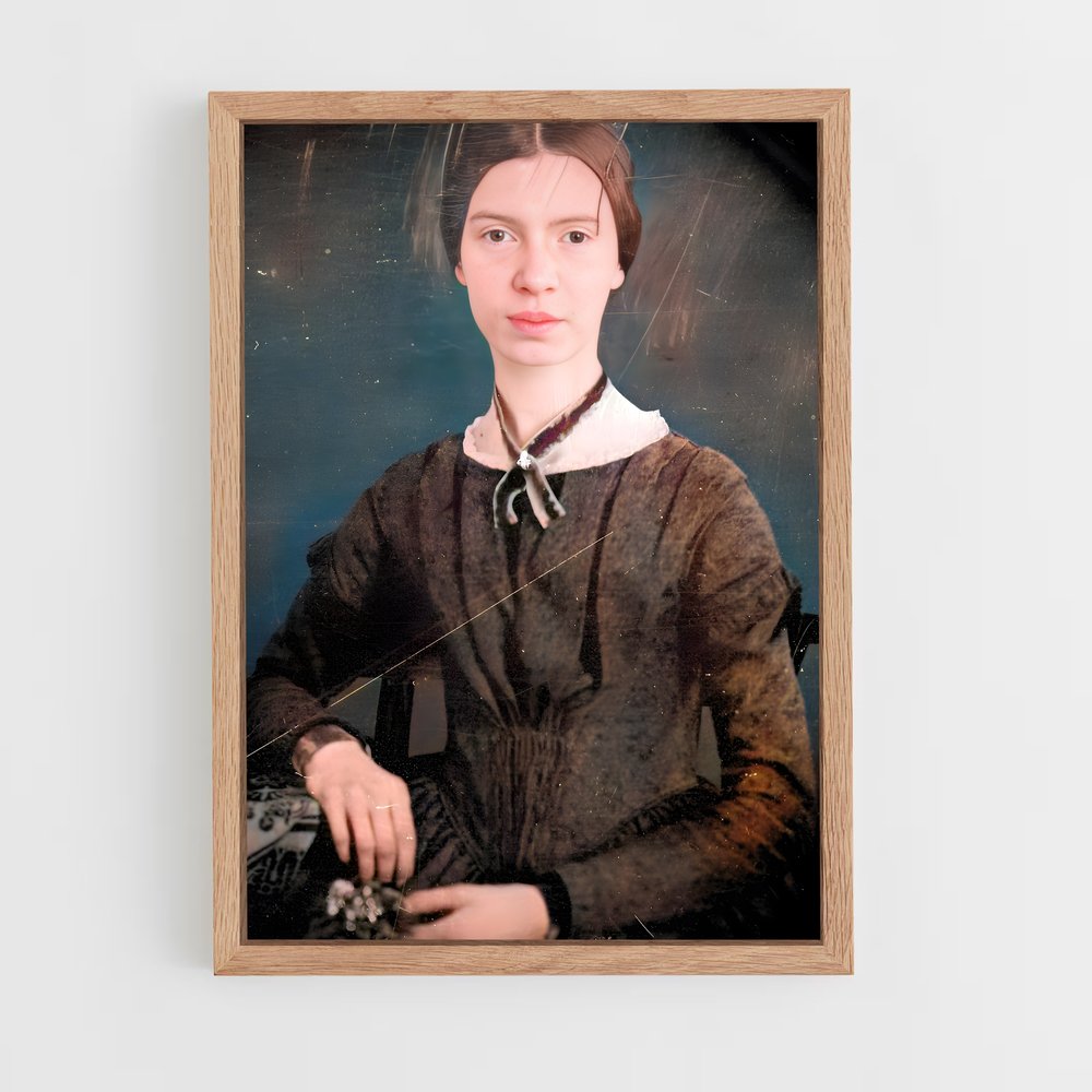 ap-emily dickinson-6 cadre Bois clair