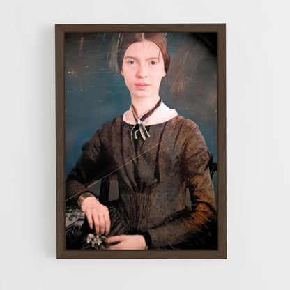 ap-emily dickinson-6 cadre Bois foncé