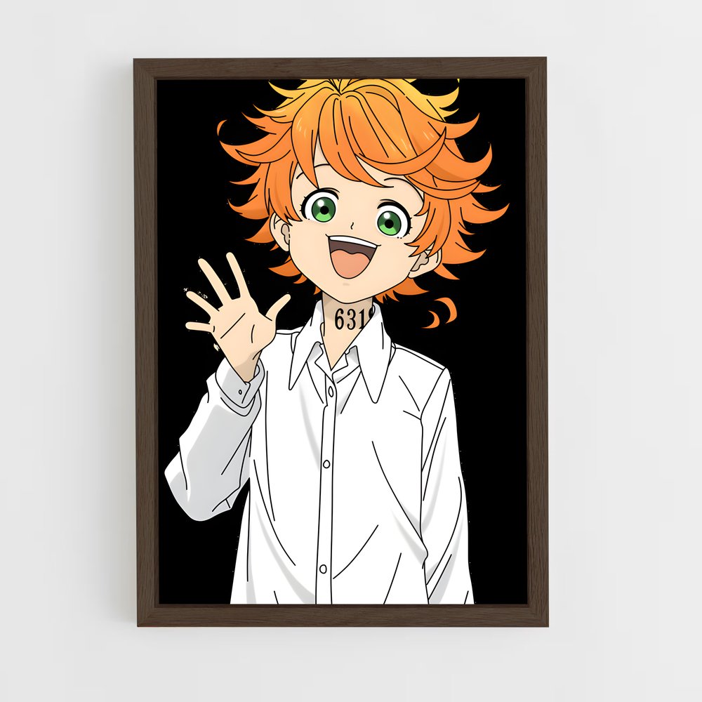 ap-emma promised neverland-1 cadre Bois foncé