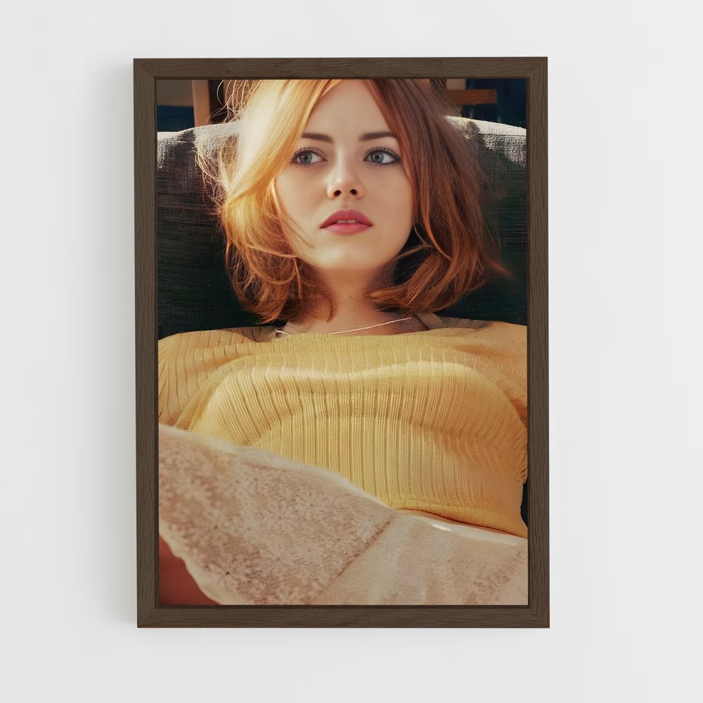 ap-emma stone-9 cadre Bois foncé