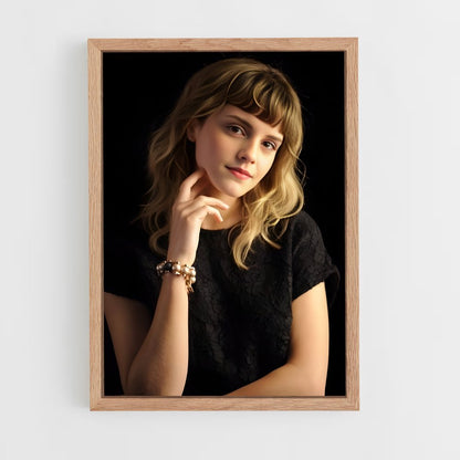 ap-emma watson-2 cadre Bois clair