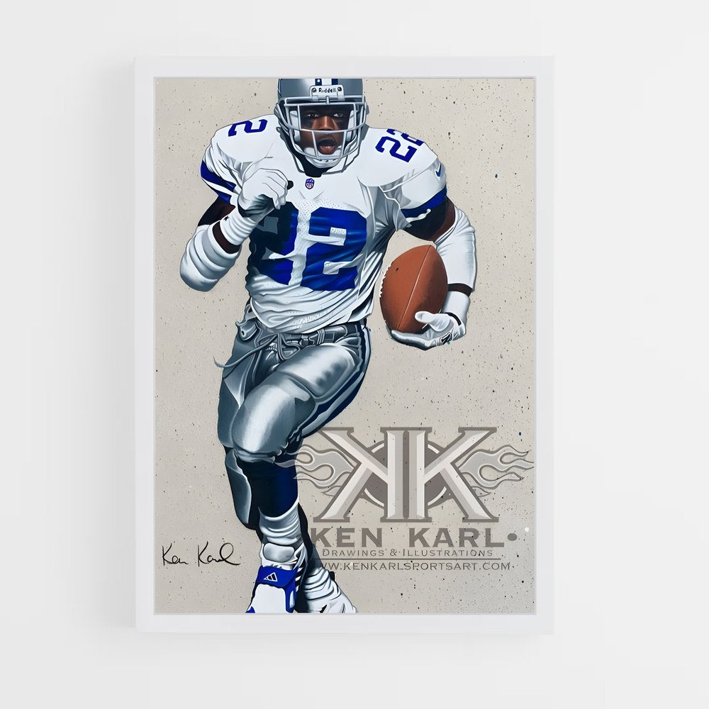 ap-emmitt smith-4 cadre Blanc