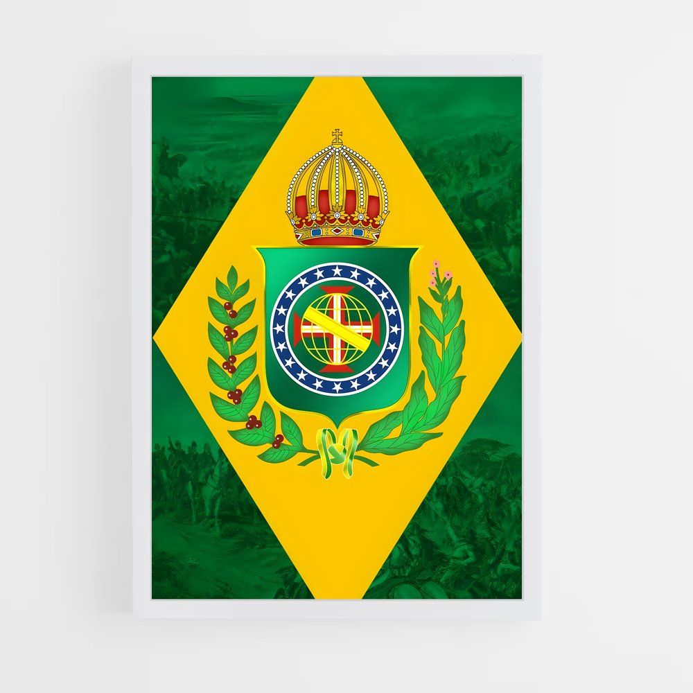 ap-empire of brazil flag-3 cadre Blanc